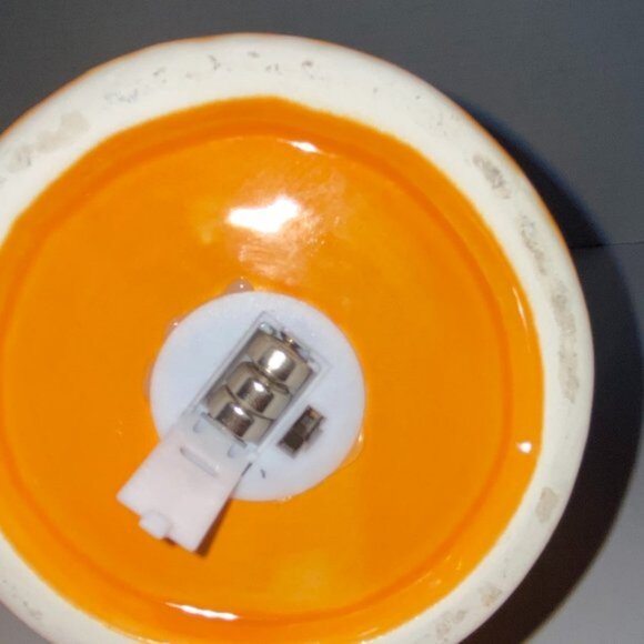 Halloween Ceramic Pumpkin Lantern Jug Battery Operated Tealight - Picture 6 of 6